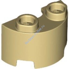 Деталь Лего Половина Цилиндра 1 x 2 x 1 Цвет Песочный