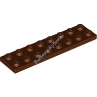 Деталь Лего Пластина 2 х 8 Цвет Коричневый