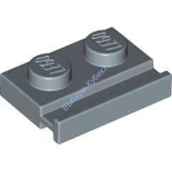 Деталь Лего Пластина 1 х 2 С Дверной Рельсой Цвет Песочно-Голубой