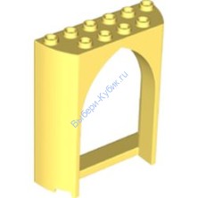Деталь Лего Панель 2 х 6 х 6 С Готической Аркой Цвет Ярко-Светло-Желтый