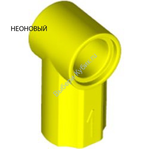 Деталь Лего Техник Коннектор Угловой #1 Цвет Неоново-Желтый