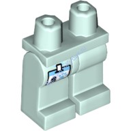 Деталь Лего Ноги С Рисунком Цвет Светлая Аква