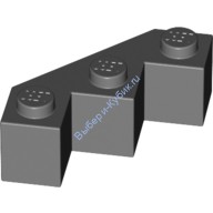 Деталь Лего Кубик Модифицированный Угловой 3 х 3 Цвет Темно-Серый