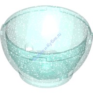 Деталь Лего Контейнер Граненый 4 х 4 х 1 Яйцо Дракона Нижняя Часть Цвет Блестящий Прозрачно-Голубой