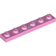 Деталь Лего Пластина 1 х 6 Цвет Ярко-Розовый