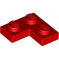 Деталь Лего Пластина 2 х 2 Угол Цвет Красный