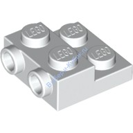 Деталь Лего Пластина 2 х 2 х 2/3 С 2 Шляпками На Боку Цвет Белый