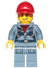 Минифигурка Лего Сити Пилот