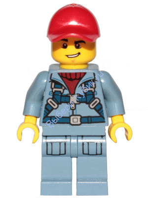 Минифигурка Лего Сити Пилот