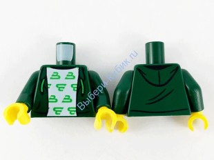 Деталь Лего Торс С Рисунком Цвет Темно-Зеленый