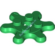 Деталь Лего Пластина Круглая 2 х 2 С 6 Зубьями / Лепестками Цвет Зеленый