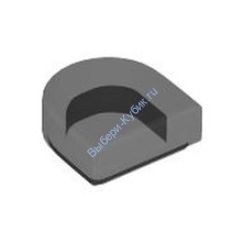 Деталь Лего Плитка 1 х 1 Полукруг Цвет Прозрачно-Черный