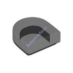 Деталь Лего Плитка 1 х 1 Полукруг Цвет Прозрачно-Черный