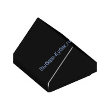 Деталь Лего Скос 45 1 х 1 Двойной Цвет Черный