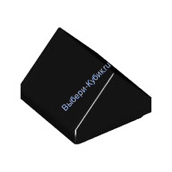 Деталь Лего Скос 45 1 х 1 Двойной Цвет Черный