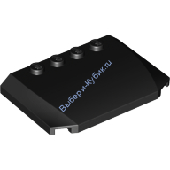 Деталь Лего Клин 4 x 6 x 2/3 Тройной Изогнутый Цвет Черный