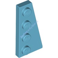 Деталь Лего Пластина Клин 4 х 2 Правая Цвет Умеренно-Лазурный