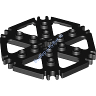Деталь Лего Техник Пластина Ротор С 6 Лопастями И Клипсами На Концах Цвет Черный