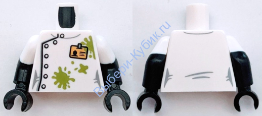Деталь Лего Торс С Рисунком Цвет Белый