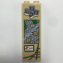 Детали Лего Кубик 1 x 2 x 5 с рисунком Цвет Песочный