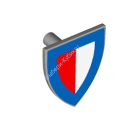 Деталь Лего Щит Треугольный С Рисунком Цвет Светло-Серый