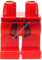 Деталь Лего Ноги С Рисунком Цвет Красный