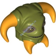 Деталь Лего Голова Модифицированная SW Boolio Цвет Оливковый Зеленый