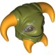 Деталь Лего Голова Модифицированная SW Boolio Цвет Оливковый Зеленый