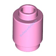 Деталь Лего Кубик Круглый 1 х 1 Открытый Штырек Цвет Ярко-Розовый