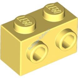 Деталь Лего Кубик Модифицированный 1 х 2 С Штырьками На Стороне Цвет Ярко-Светло-Желтый