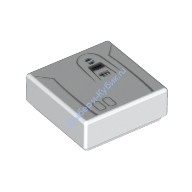 Деталь Лего Плитка 1 х 1 с Рисунком Рюкзака Снежного Штурмовика SW Эпизод 7 Цвет Белый