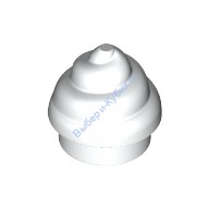 Деталь Лего Пластина Круглая 1 Х 1 С Витой Вершиной Цвет Белый