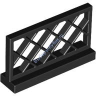 Деталь Лего Забор 1 х 4 х 2 Цвет Черный