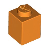 Деталь Лего Кубик 1 х 1 Цвет Оранжевый