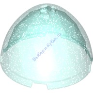 Деталь Лего Контейнер Граненый 4 х 4 х 1 Яйцо Дракона Верхняя Часть Цвет Блестящий Прозрачно-Голубой