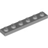 Деталь Лего Пластина 1 х 6 Цвет Светло-Серый