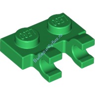 Деталь Лего Пластина 1 х 2 С Горизонтальными Защелками Цвет Зеленый