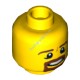 Деталь Лего Голова Минифигурки Мужская Цвет Желтый