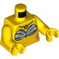Деталь Лего Торс С Рисунком Цвет Желтый