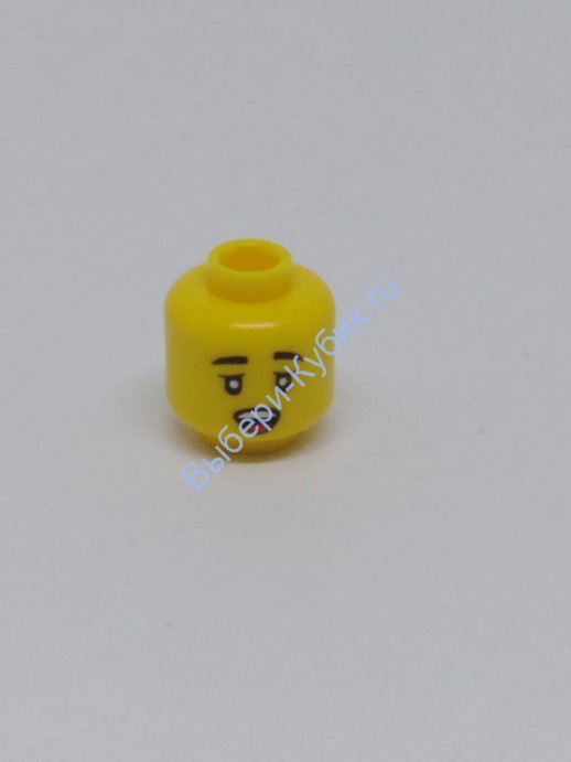 Деталь Аналог Совместимый С Лего Голова Минифигурки Мужская Цвет Желтый