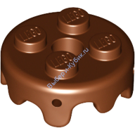 Деталь Лего Глазурь для торта 2 x 2 Цвет Коричневый