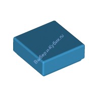 Деталь Лего Плитка 1 х 1 С Желобком Цвет Темно-Лазурный