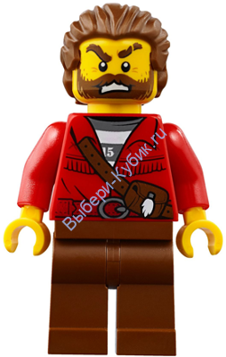 Минифигурка Лего Сити -   - Мужчина-мошенник