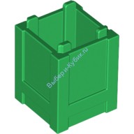 Деталь Лего Ящик 2 х 2 х 2 С Открытым Верхом Цвет Зеленый