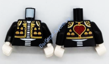 Деталь Лего Торс С Рисунком Цвет Черный