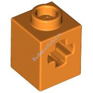 Деталь Лего Техник Кубик 1 х 1 С Отверстием Под Ось Цвет Оранжевый