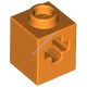 Деталь Лего Техник Кубик 1 х 1 С Отверстием Под Ось Цвет Оранжевый