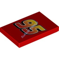 Деталь Лего Плитка 2 х 3 С Рисунком Цвет Красный