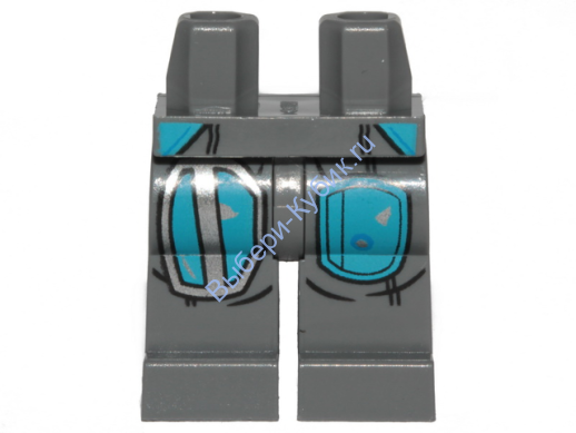 Деталь Лего Ноги С Рисунком Цвет Темно-Серый