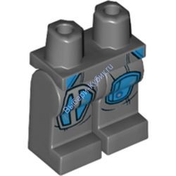 Деталь Лего Ноги С Рисунком Цвет Темно-Серый
